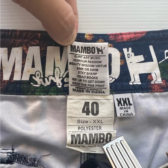 Mambo Surf Mens Boardshorts Drinking Beer Galah Bird Quick Dry Size XXL or 40 - Picture 7 of 11